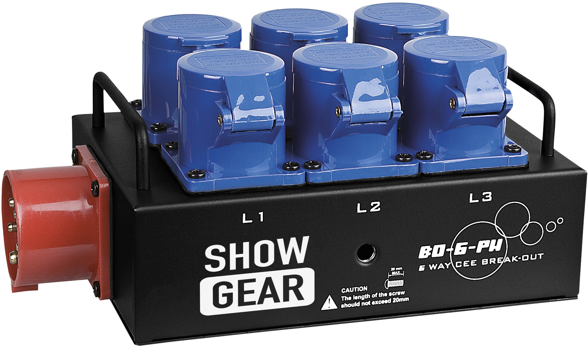 SHOWGEAR BO-6-PWC CEE 16 A auf 6 x CEE 16 A