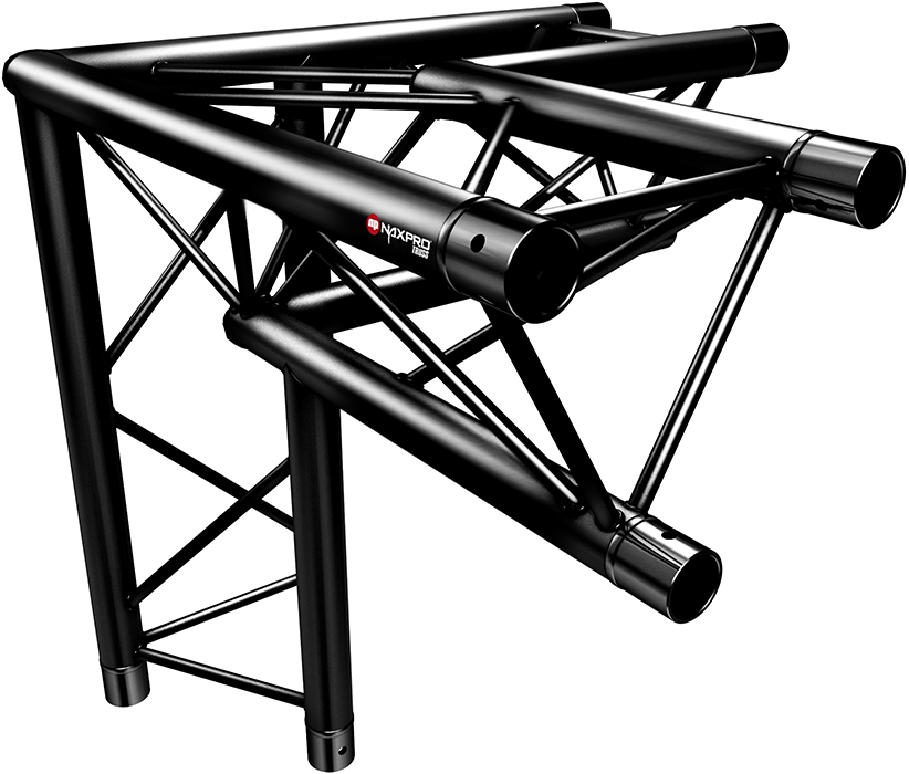 Traversen Naxpro-Truss FD 23 C33 90° 3 Weg Winkel Schwarz