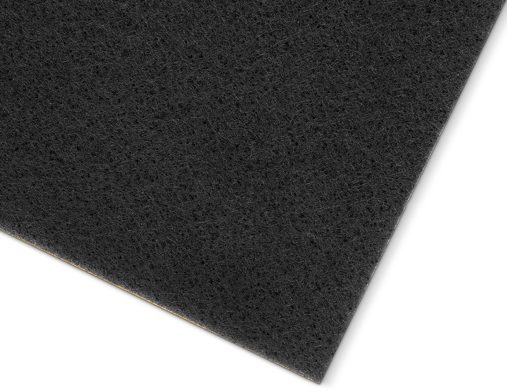 Adam Hall Hardware 0179 - Selbstklebender Nadelfilz, schwarz, 1000 mm x 3,5 mm, aus Polyester