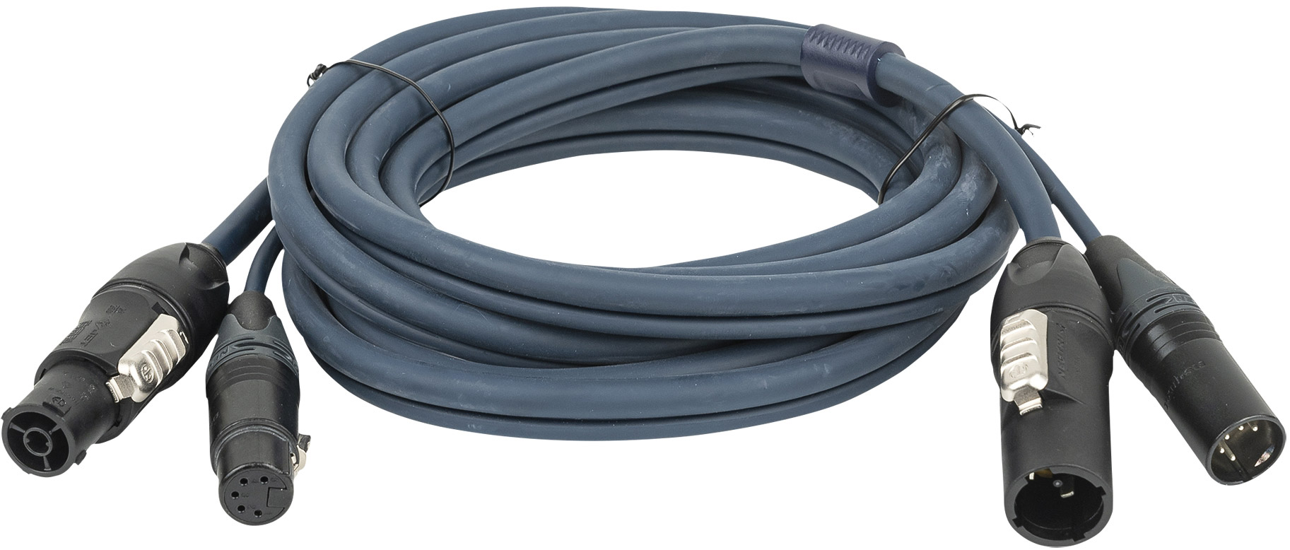 DAP-Audio FP-14 Hybridkabel – powerCON TRUE1 & 5-poliger XLR – DMX / Stromversorgung 1,5 m