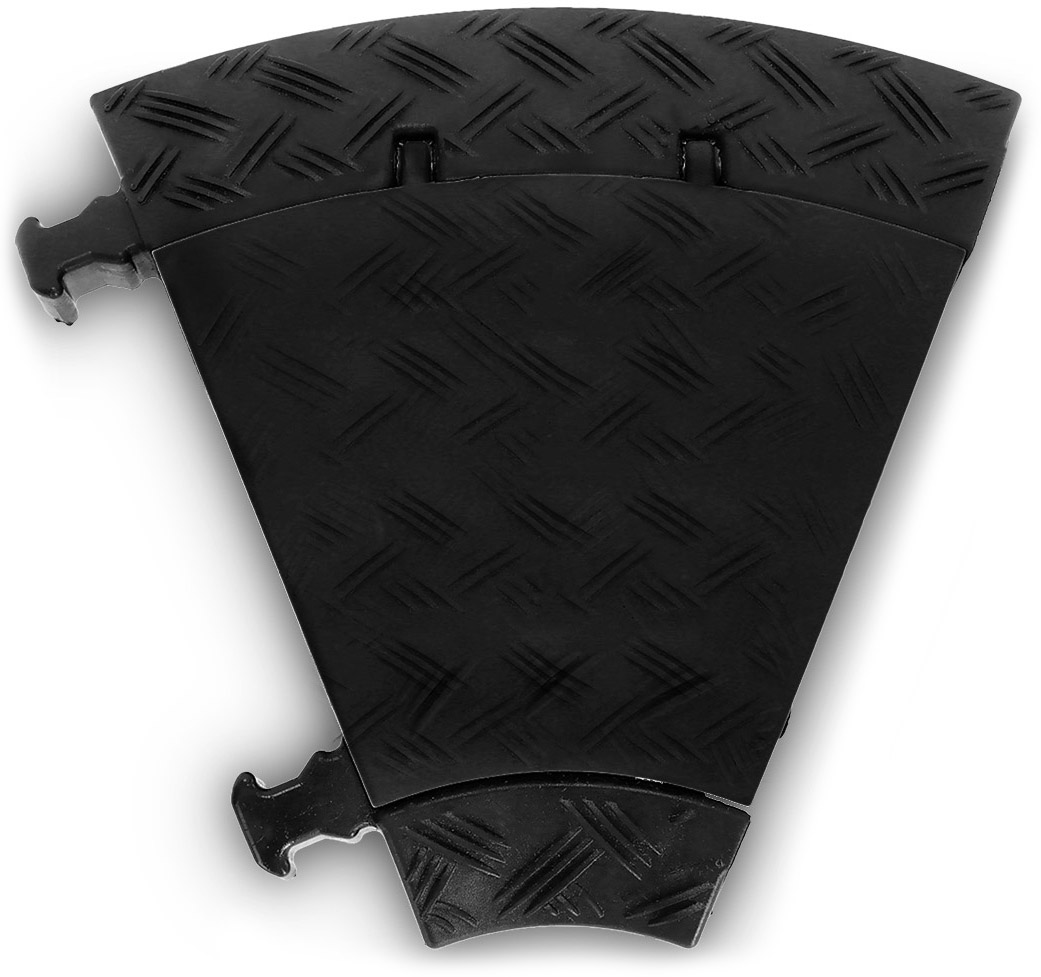 Defender MINI C MK2 | LEFT | BLACK - Kabelbrücke 3 Kanäle | schwarz | 45° Bogen links
