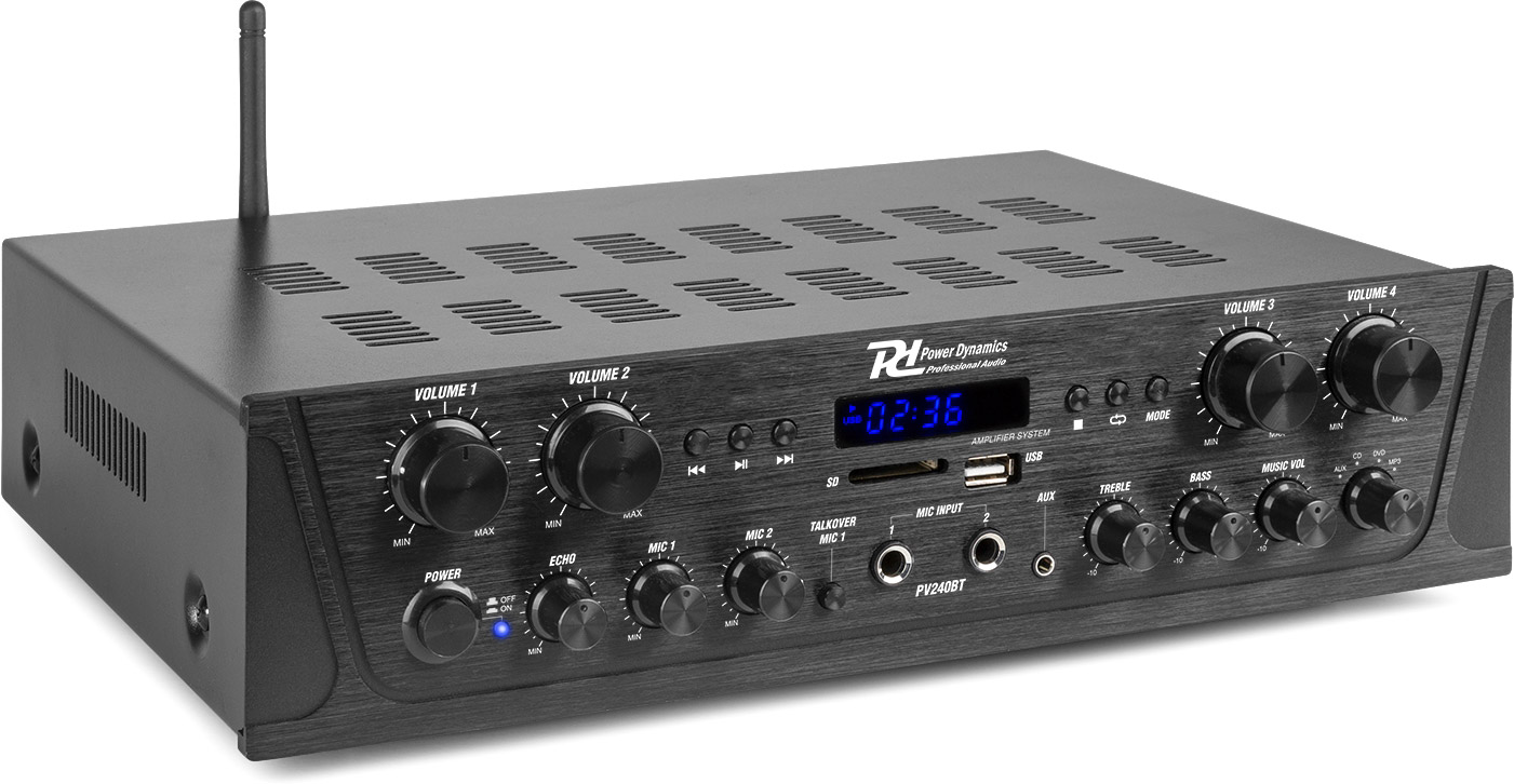 Power Dynamics PV240BT 4-Zonen-Audio-Verstärkersystem 400W