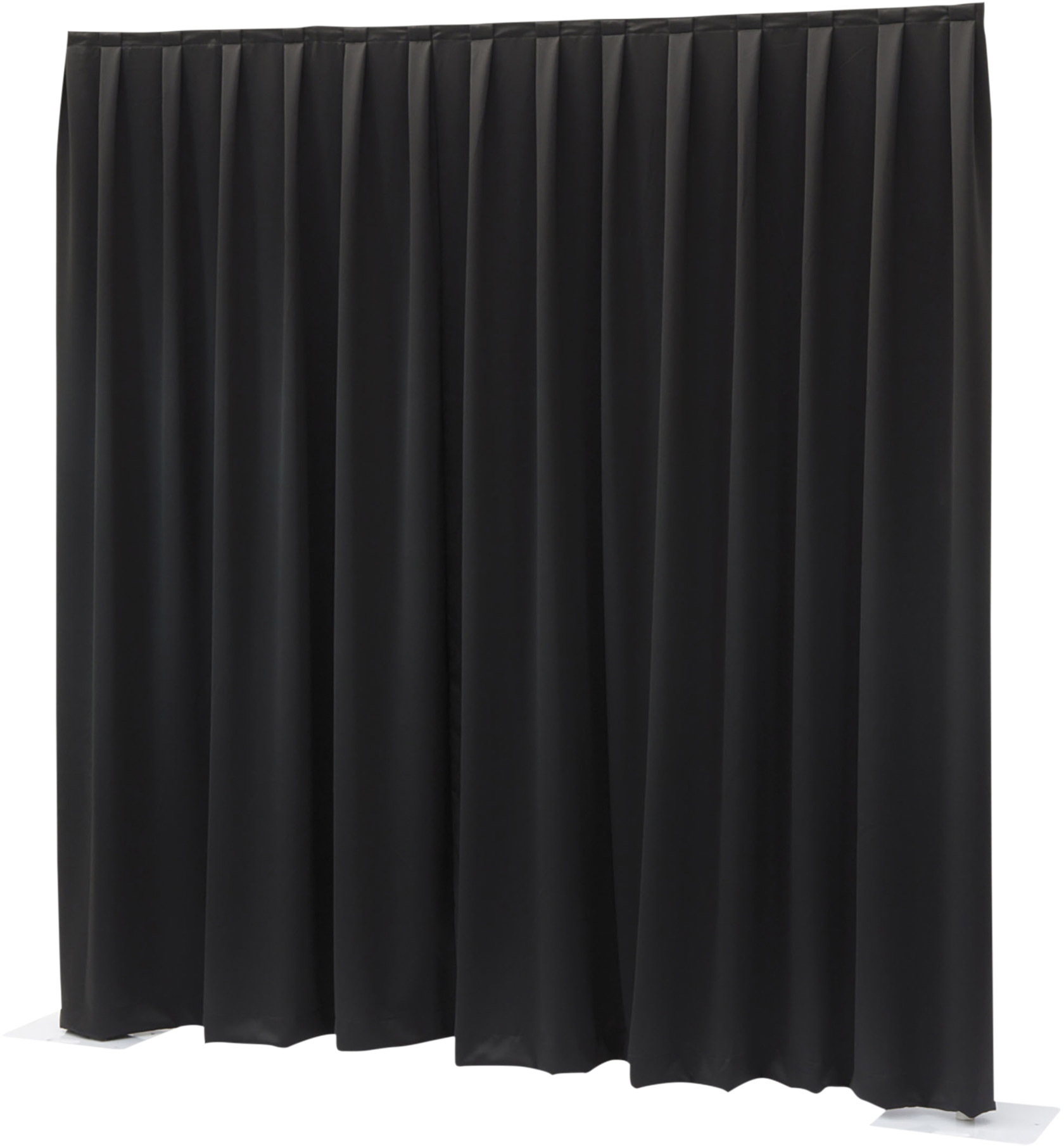 WENTEX P&D Vorhang Molton 300 g/m² Schwarz - 330 x 300 cm (B x H) - plissiert