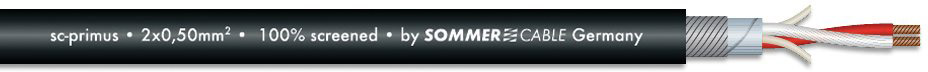SOMMER CABLE Mikrofonkabel 2x0,50 100m sw SC-Primus
