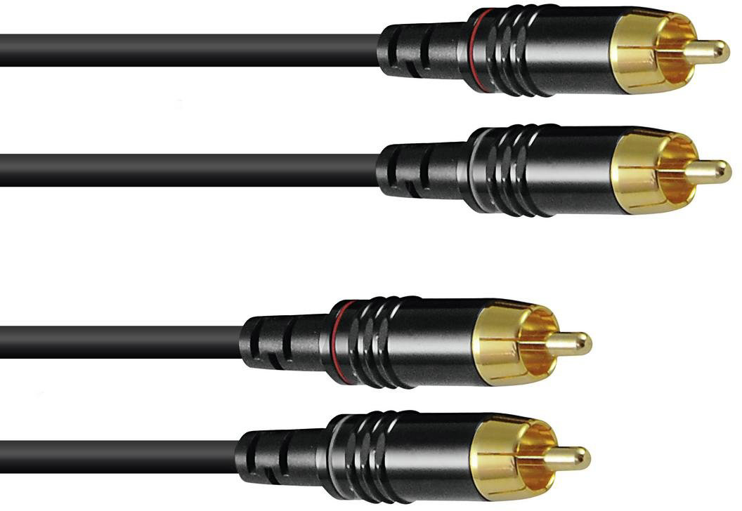 SOMMER CABLE Cinch Kabel 2x2 1m sw Hicon