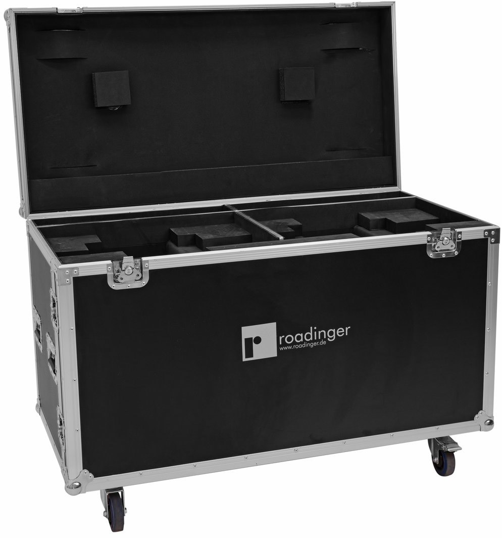 ROADINGER Flightcase 2x DMH-640 mit Rollen