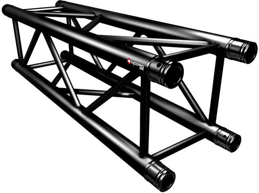 Traversen Naxpro-Truss FD 34 Strecke 75 cm RAL9005 - Schwarz - Seidenmatt -B-Stock-