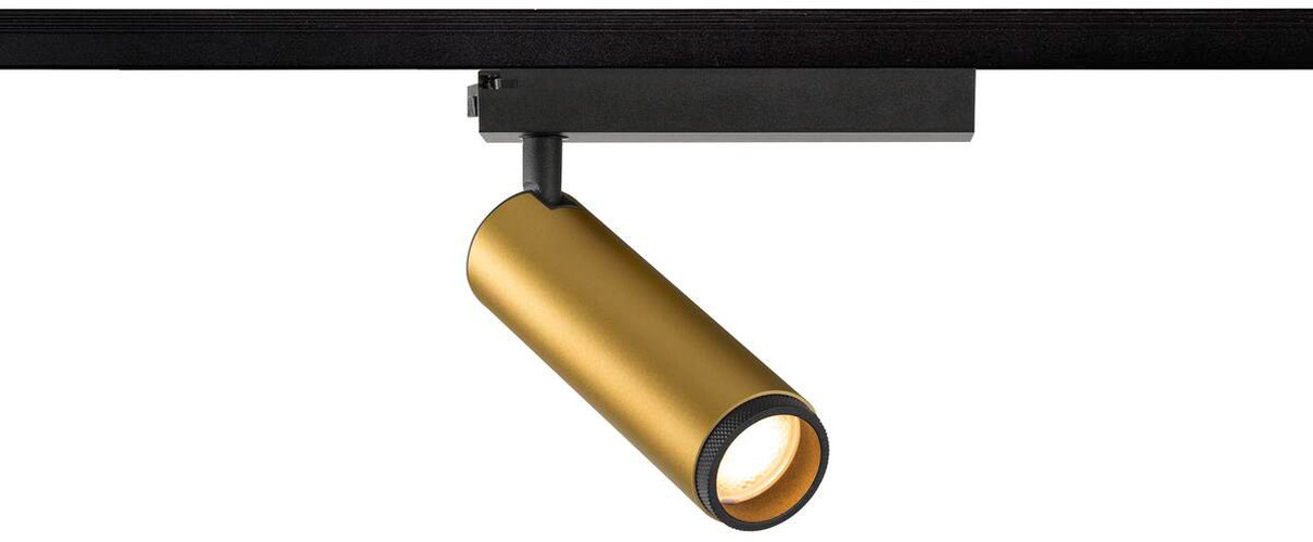 SLV GRIP! M, 1~ Spot, zylindrisch, 3000K, 20W, PHASE, 42°, gold / schwarz - Leuchten mit 1 Phasen Adapter