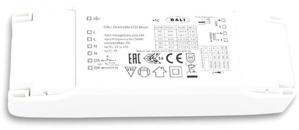 ISOLED LED Konstantstrom Trafo 100/180/270/350/440mA, 10W, Push/1-10V/DALI dimmbar