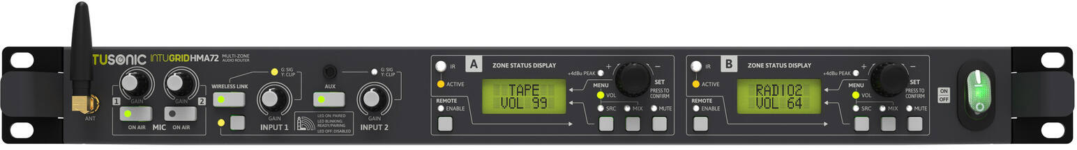 INTUSONIC HMA72 2-Zonen Audio Router