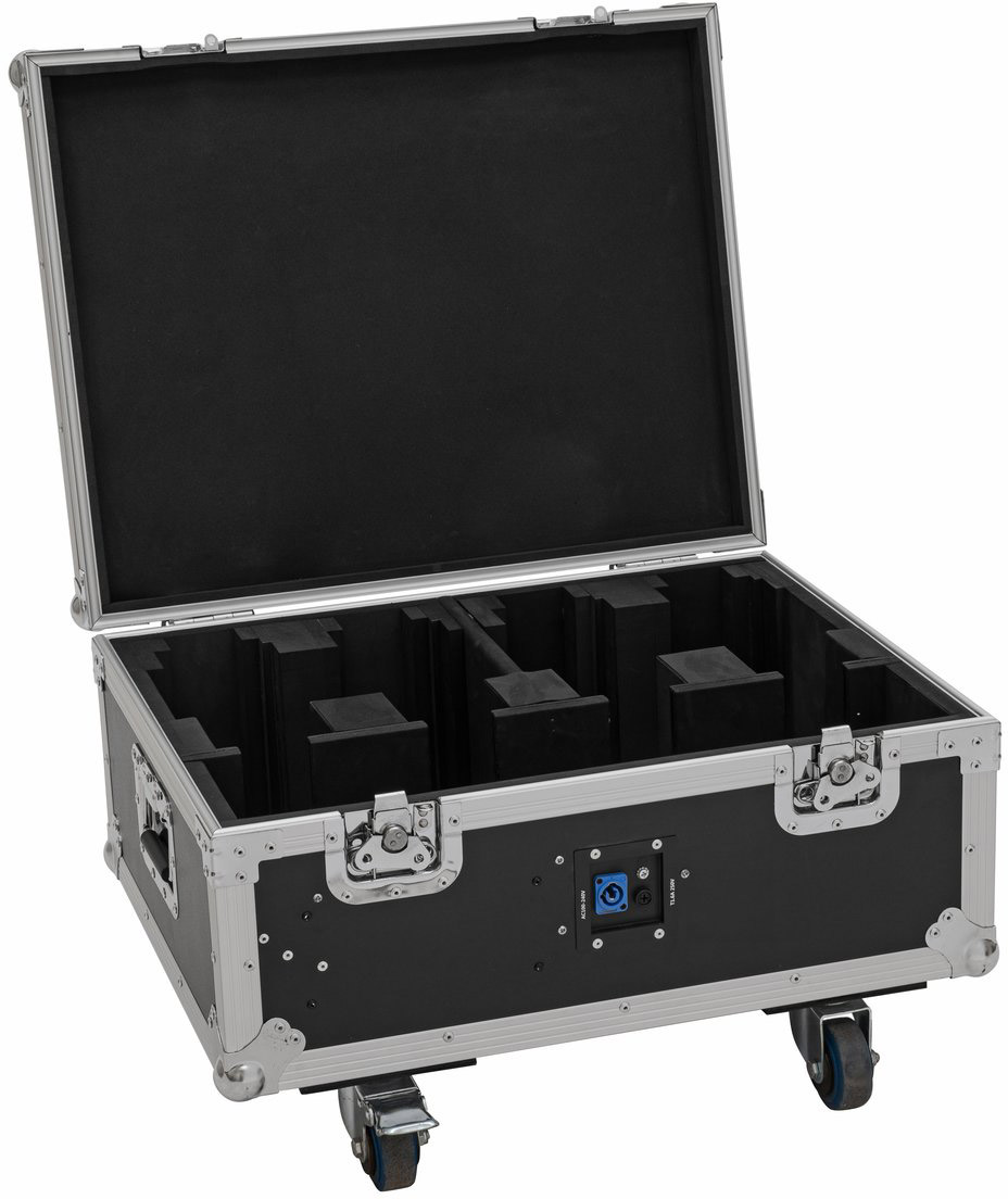 ROADINGER Flightcase 4x AKKU MBT-3 mit Rollen und Ladefunktion