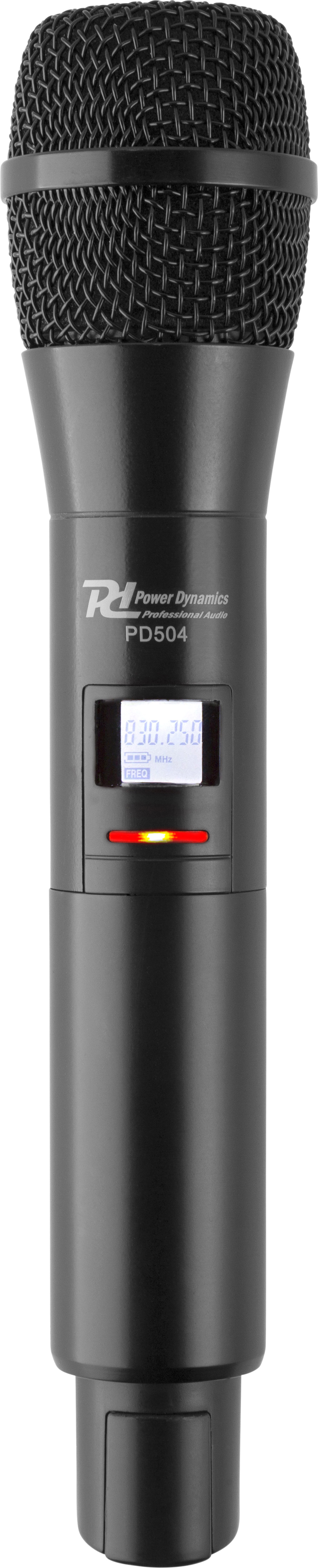 Power Dynamics PD504HH Handmikrofon für PD504-Serie 826,300 - 831,200 MHz