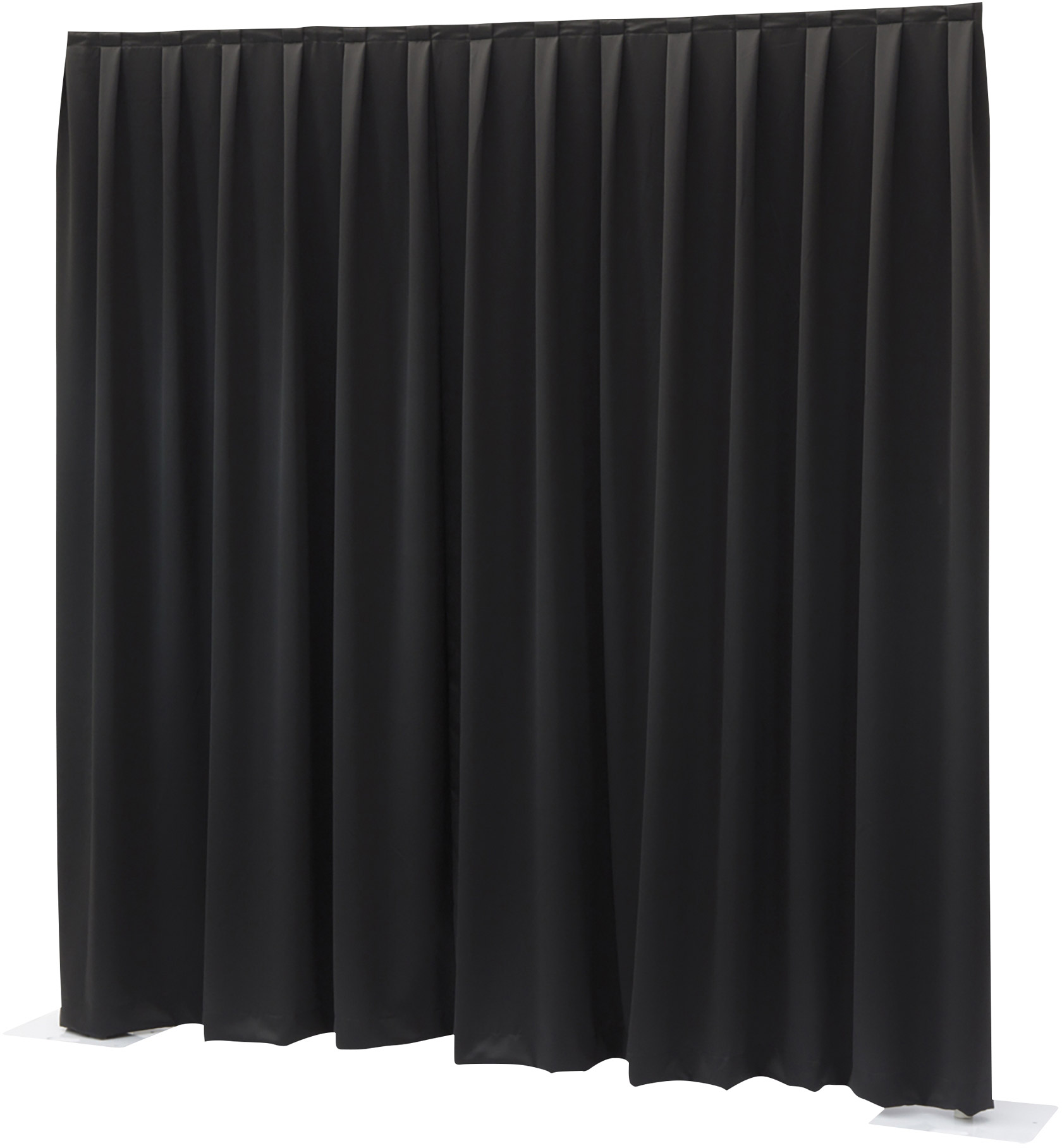 WENTEX P&D Vorhang MCS 300 g/m² Schwarz - 330 x 250 cm (B x H) - plissiert