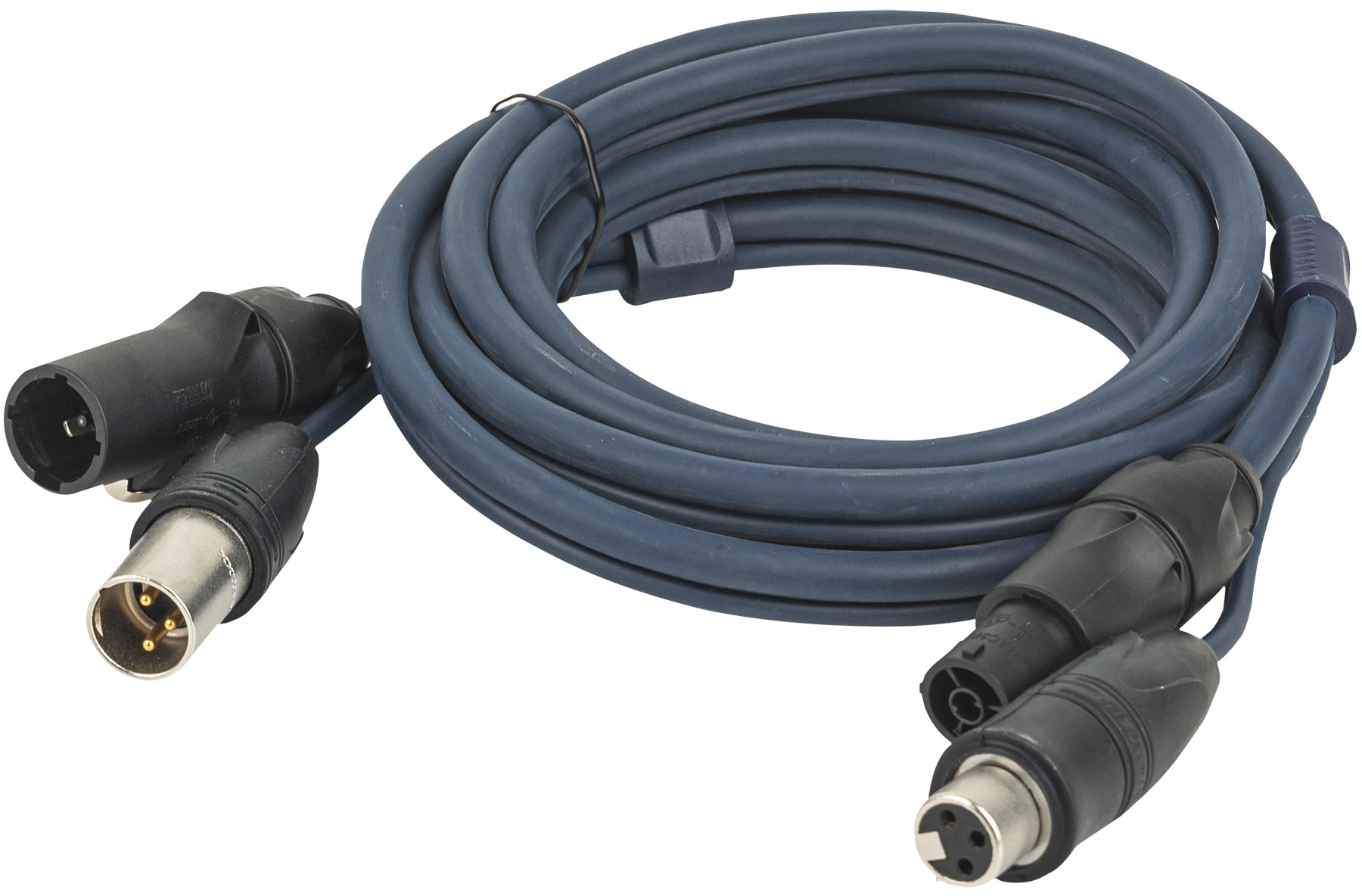 DAP-Audio FP-15 Hybridkabel – powerCON TRUE1 & 3-poliger XLR IP – DMX / Stromversorgung 10 m