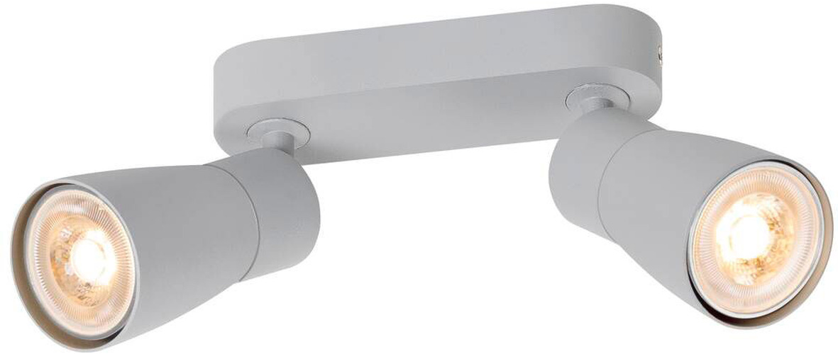 SLV PURI 2.0 Dome, Wand- und Deckenaufbauleuchte, long, 2 x max. 6W GU10, grau - Wand- und Deckenleuchten
