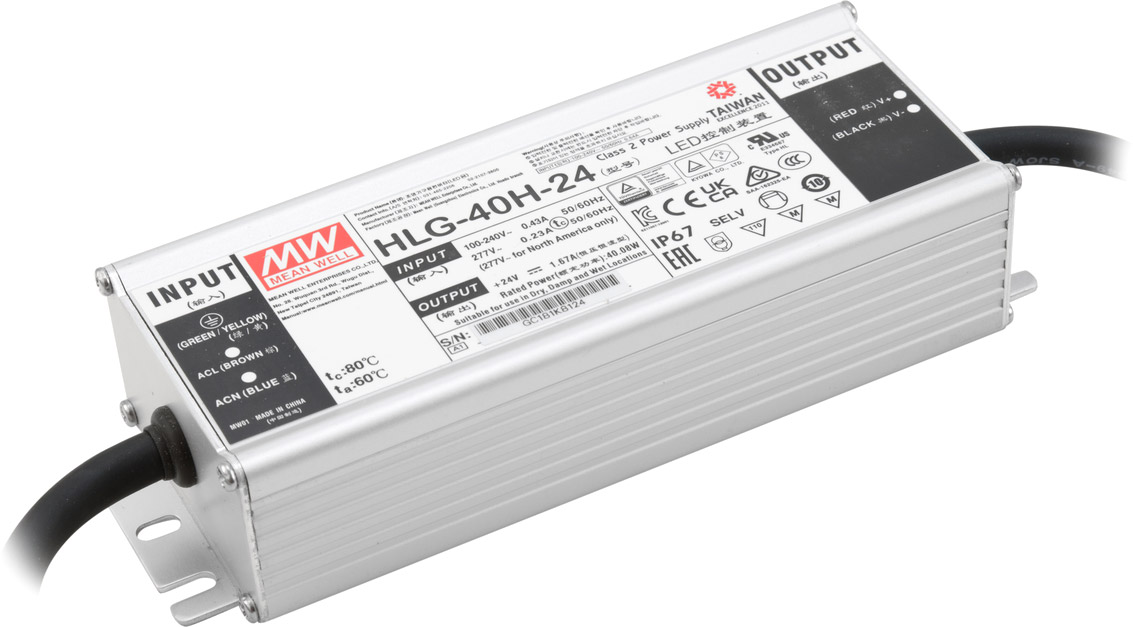 MEANWELL LED-Netzteil 40W / 24V IP67