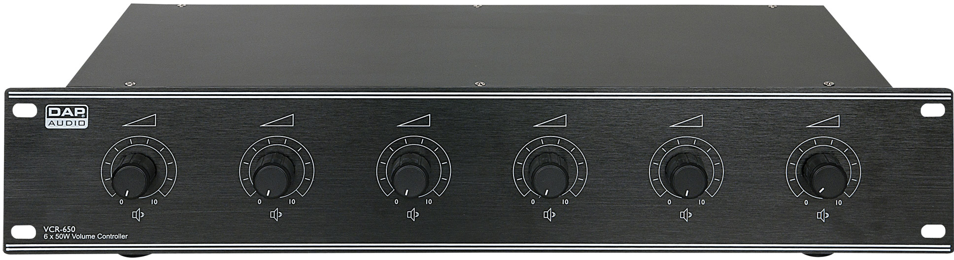 DAP-Audio VCR-650 6 x 50 W Rackmount-Lautstärkeregler für 100 V