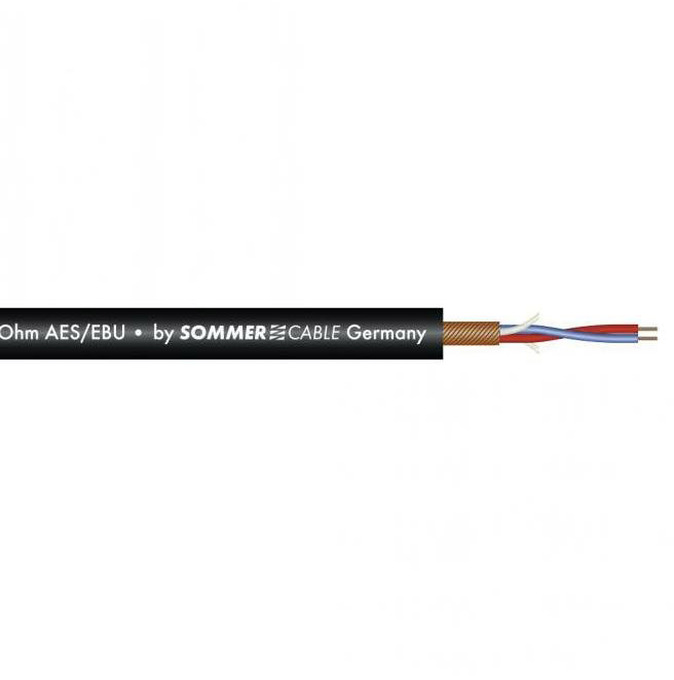 SOMMER CABLE Mikrofonkabel AES/EBU 2x0,14 100m sw SC-Micro-Stage
