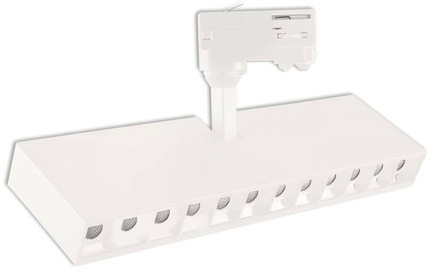 ISOLED 3-PH Raster-Schienen-Strahler, 35W, 45°, weiß matt, neutralweiß