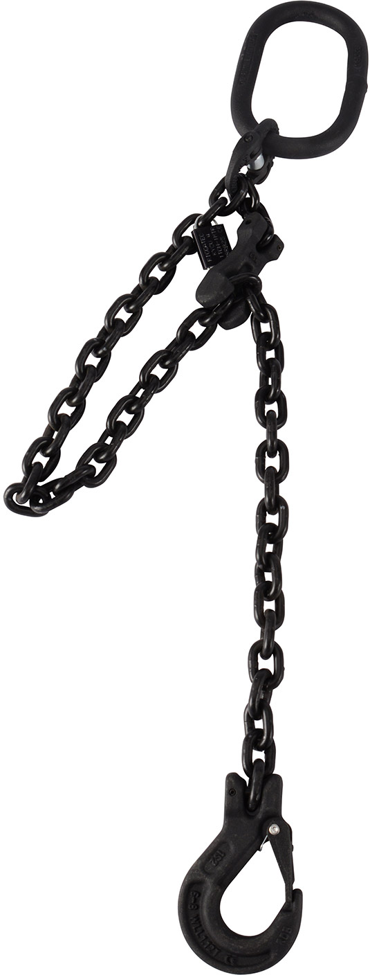 Riggatec Anschlagkette 6 mm Schwarz Güteklasse 8 - Länge: 2,0 m - 1 t