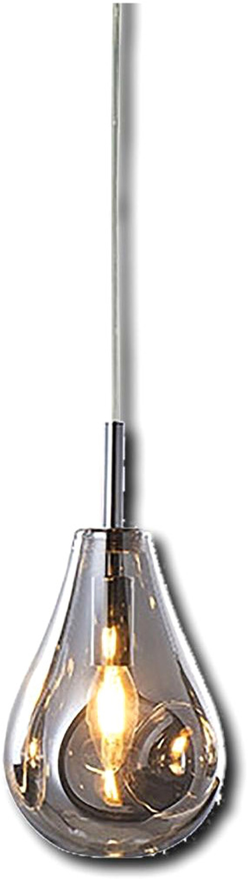 ISOLED Pendelleuchte, black Glas, E14, 300cm