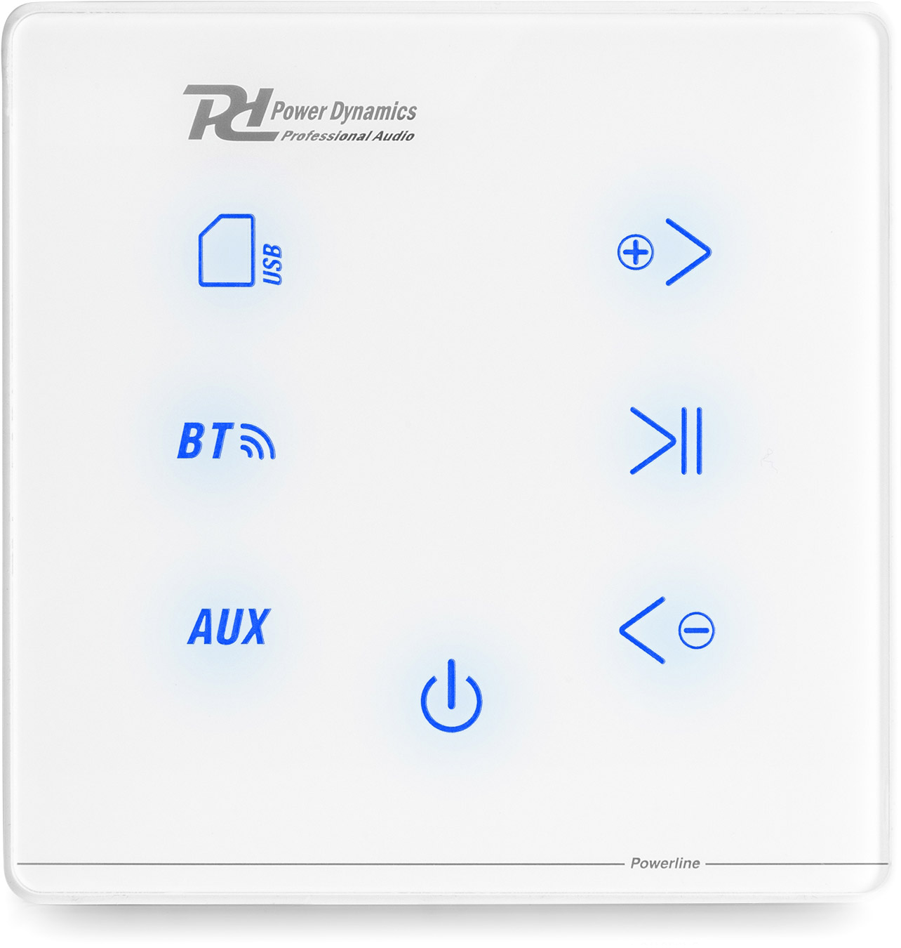 Power Dynamics Powerline A100W In-Wall Audio Verstärker BT Weiß