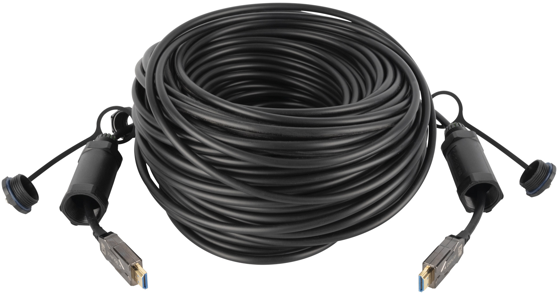DAP-Audio Gepanzertes HDMI 2.1 AOC 8K Glasfaserkabel 15 m – Gepanzert – vergoldet