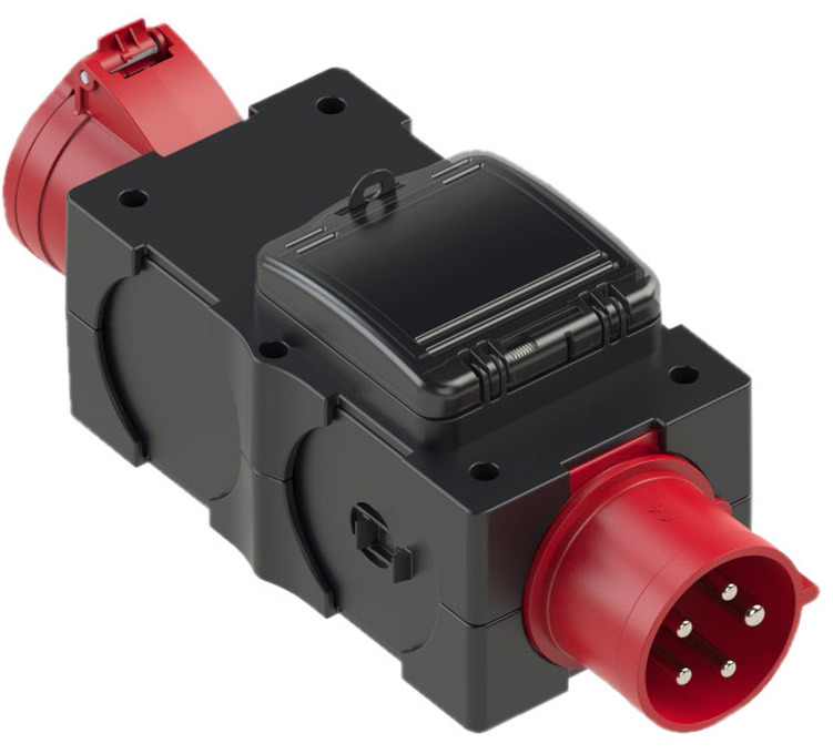 PCE Mobile Verteilerbox Kunststoffserie ST.ANTON 2F 16/5 GS32/5 Ea m.B. 1x 5P CEE 32 A in - 1x