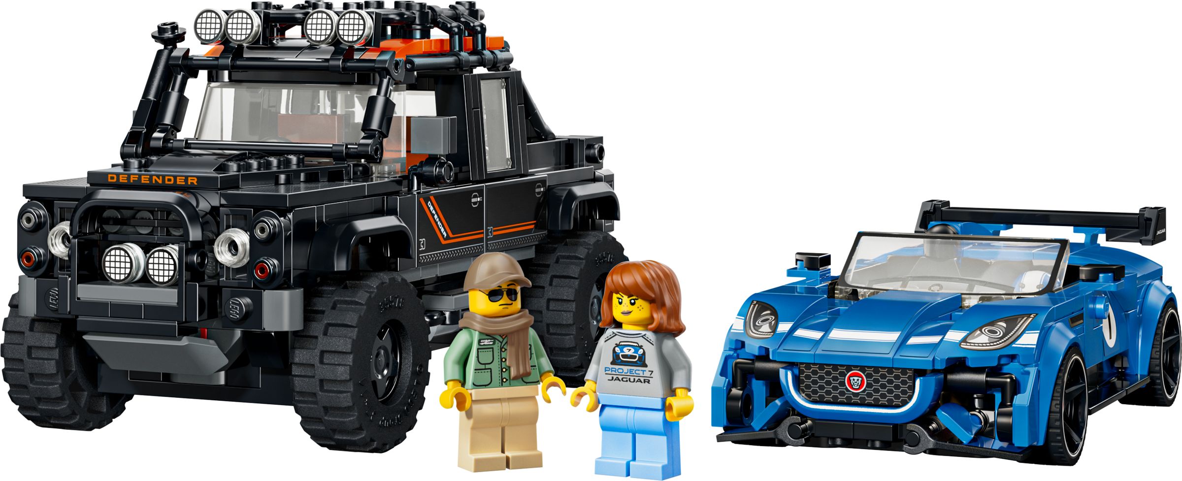 La Jaguar Project 7 et le Land Rover Defender