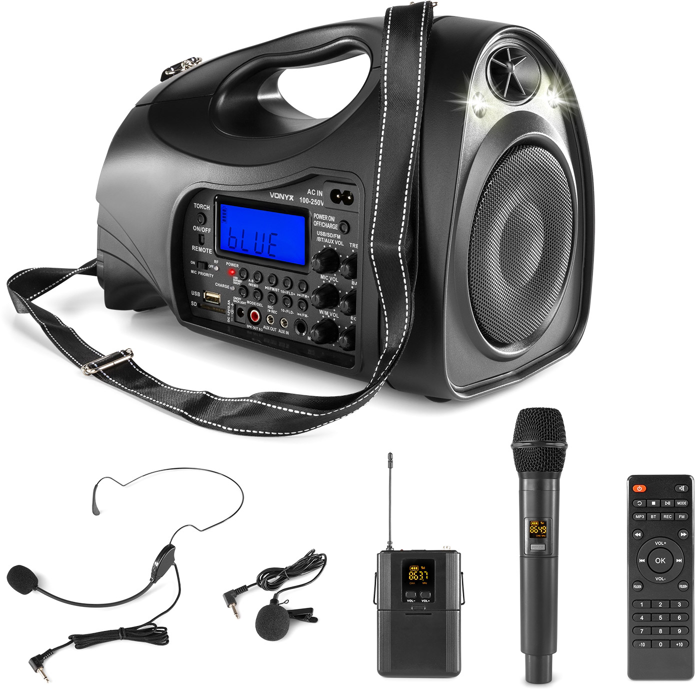 Vonyx ST016 Persönliches PA-Drahtlossystem UHF Combi