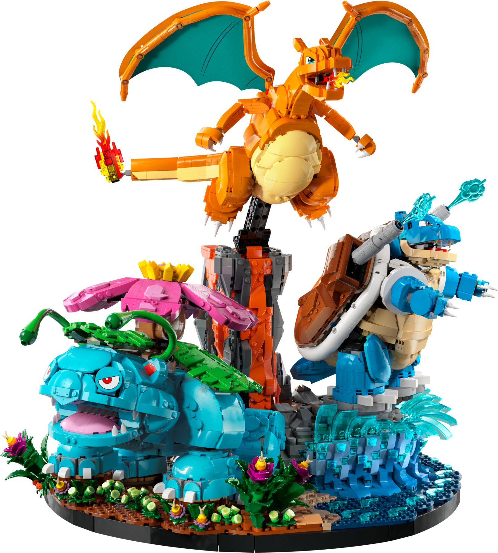Venusaur, Charizard og Blastoise