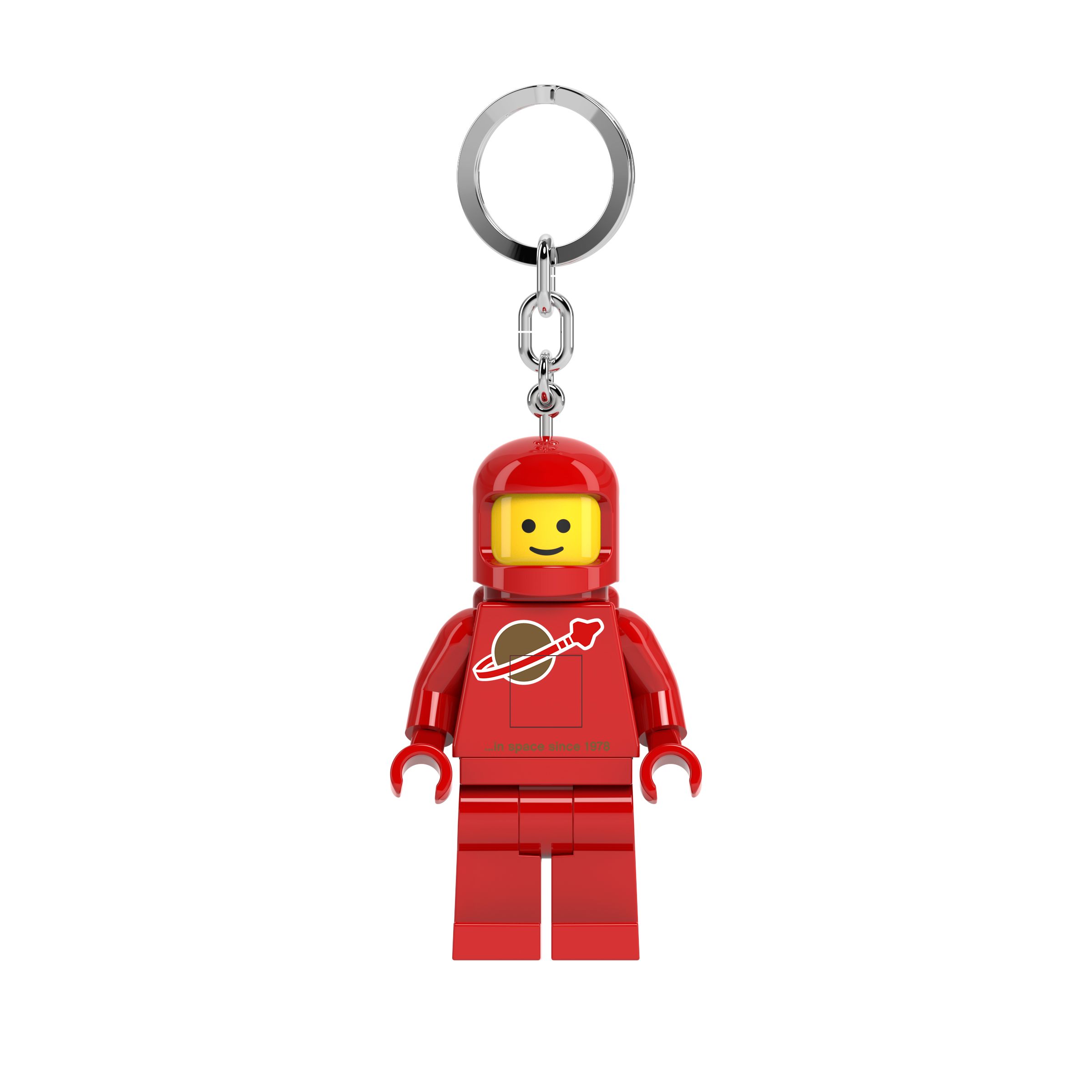 Astronaut-nøglering med lys - rød