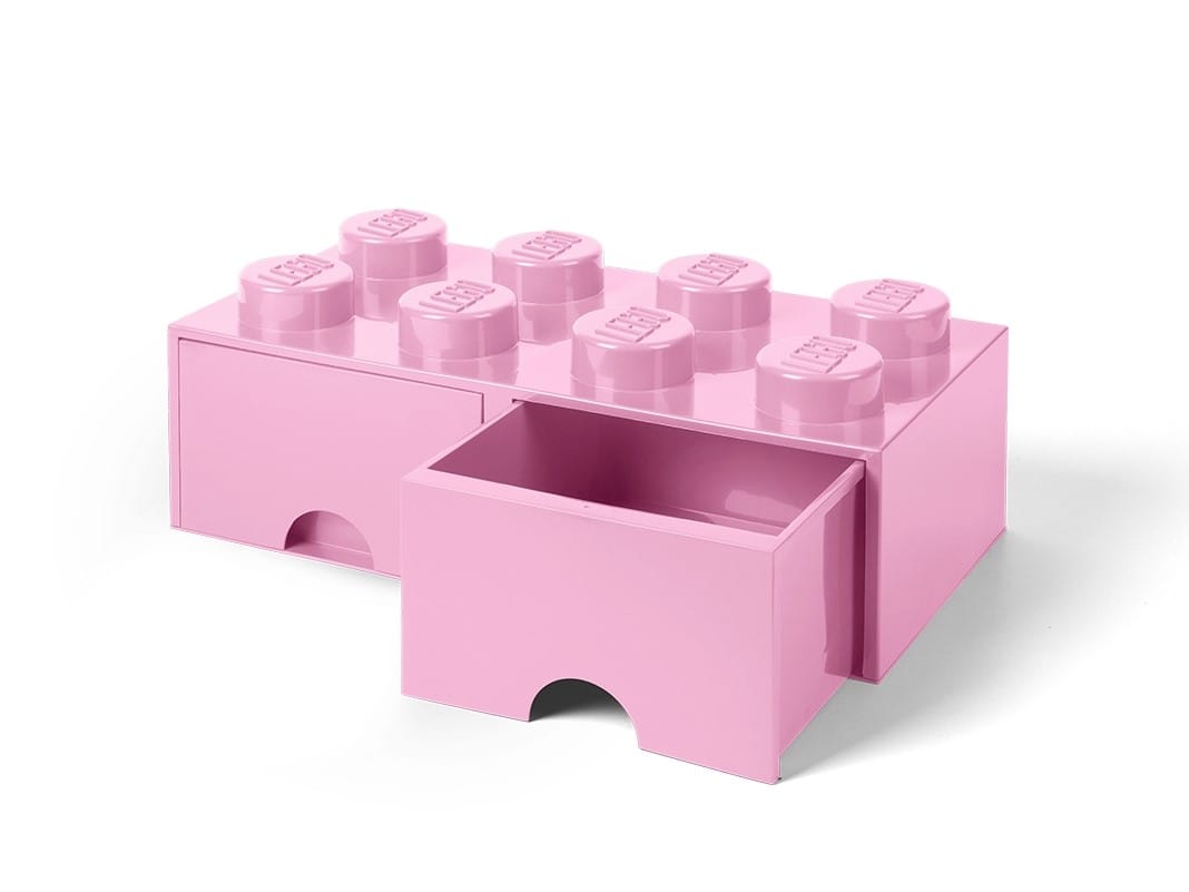 Brique 8 tenons avec tiroirs - mauve