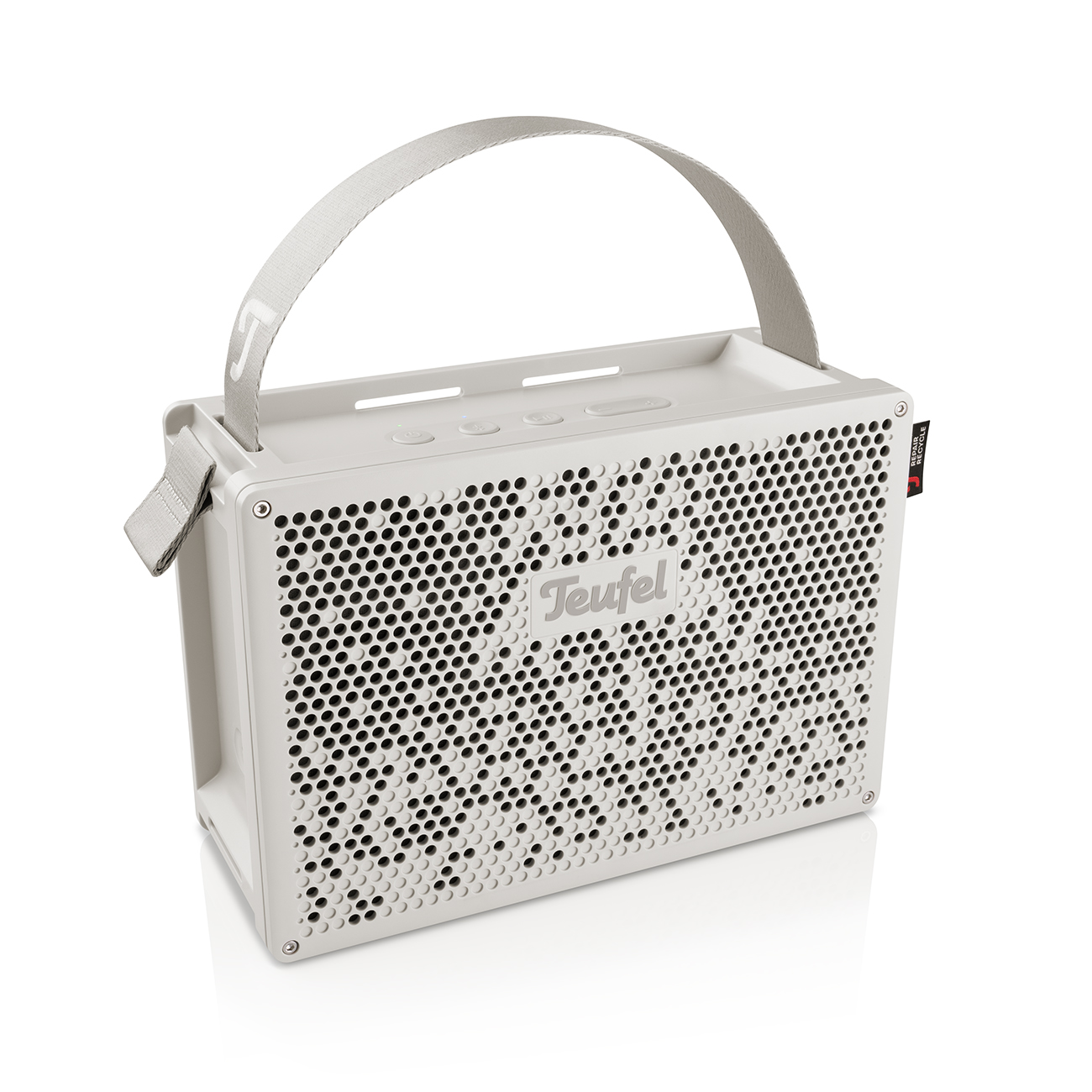Teufel Mynd 50 % de plastique recyclé Étanche Bluetooth® Enceinte portable warm white