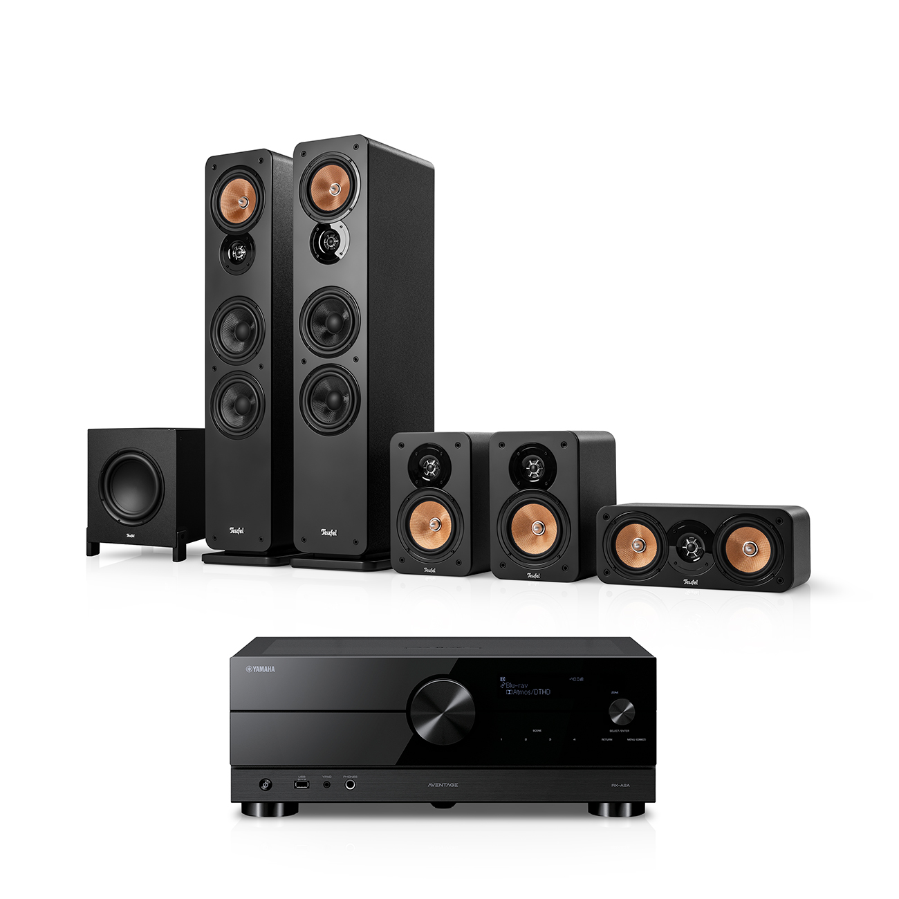 ULTIMA 40 Surround + Yamaha RX-A2A 'Ensemble 5.1' Noir