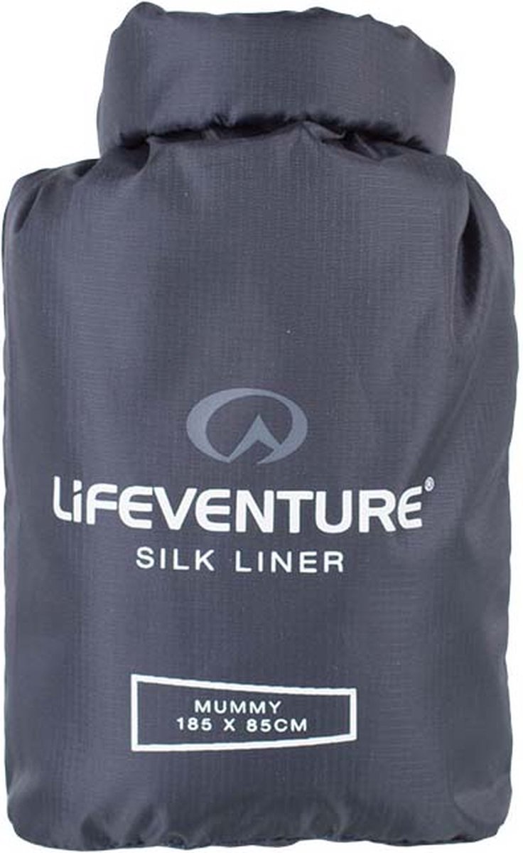 Lifeventure Liner en soie, momie, gris