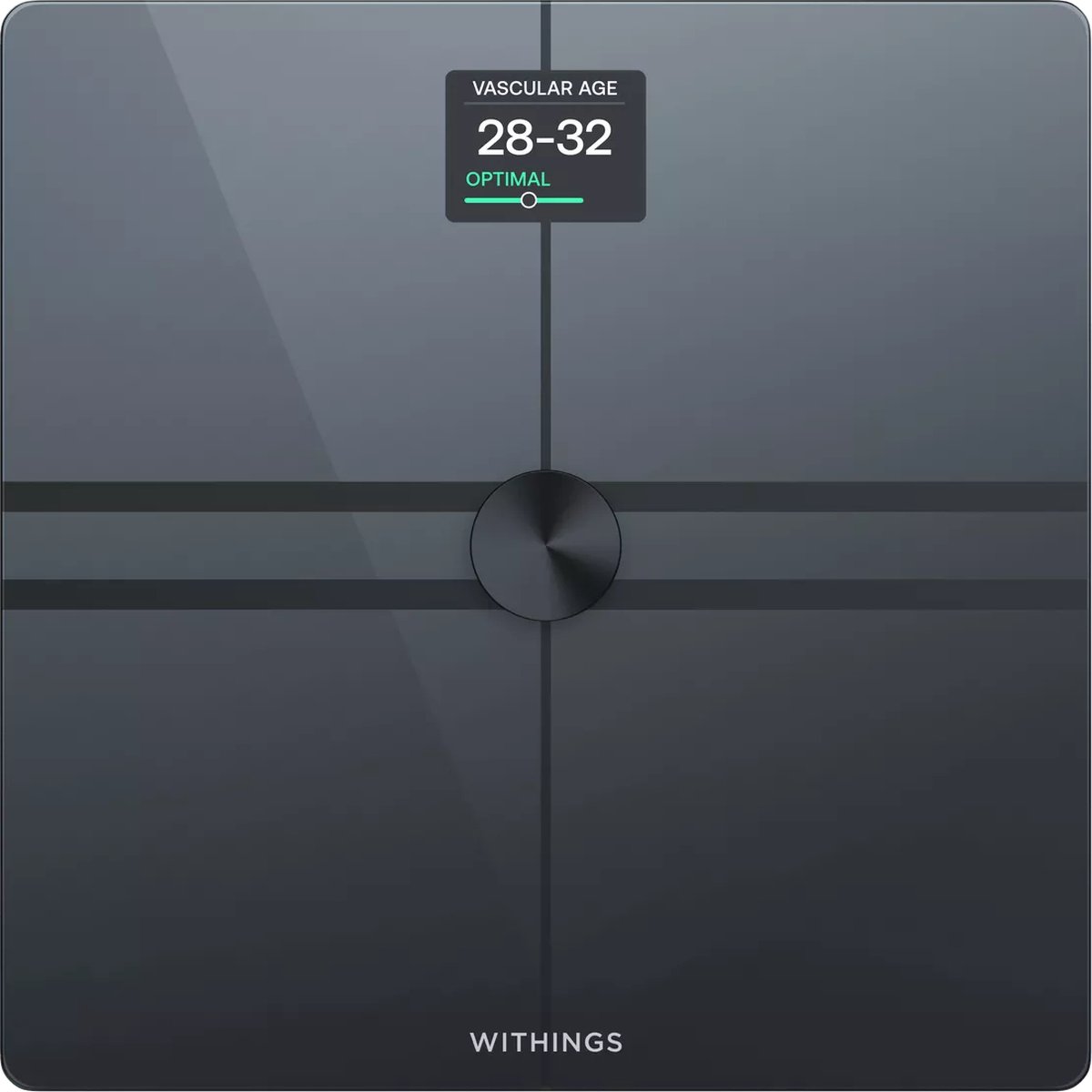 Withings Body Comp - Balance Connectée avec Écran LCD Couleur, Taille Unique pour Suivi de Santé et Performance Sportive