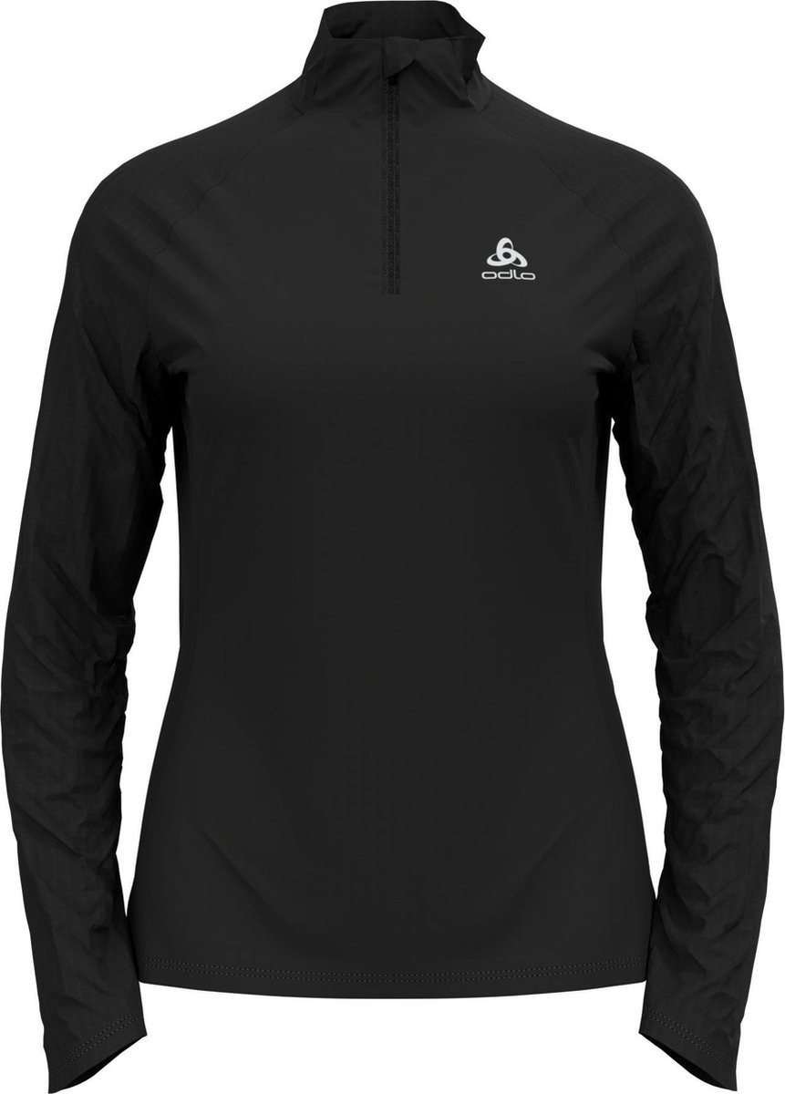 Odlo Essentials Ceramiwarm Mid Layer Half Zip T. S Noir Femme