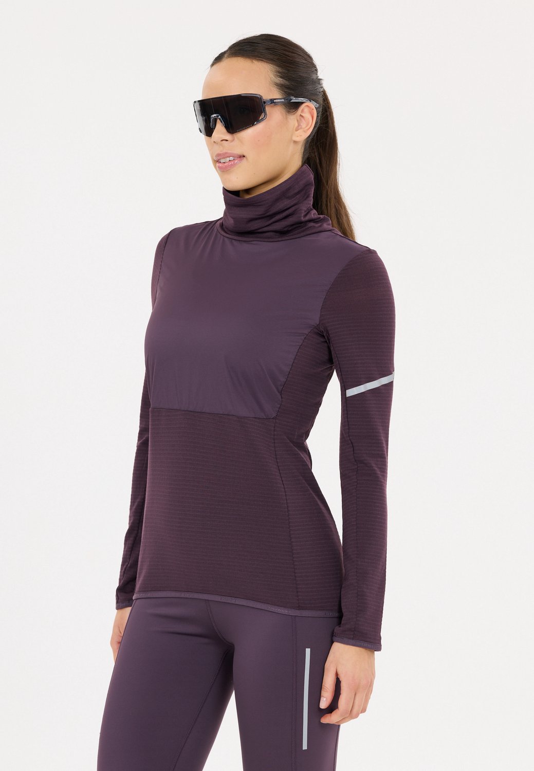 Endurance Bopha High Neck Midlayer T. 40 Violet Femme