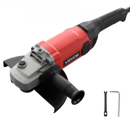 VEVOR Angle Grinder, 230mm Electric Grinder Power Tool, 2000W 10A 6500RPM High-Speed Corded Angle Grinder with Adjustable Guard for Metal Grinding, Cutting, Rust Removal (Grinding Wheels Not Included)