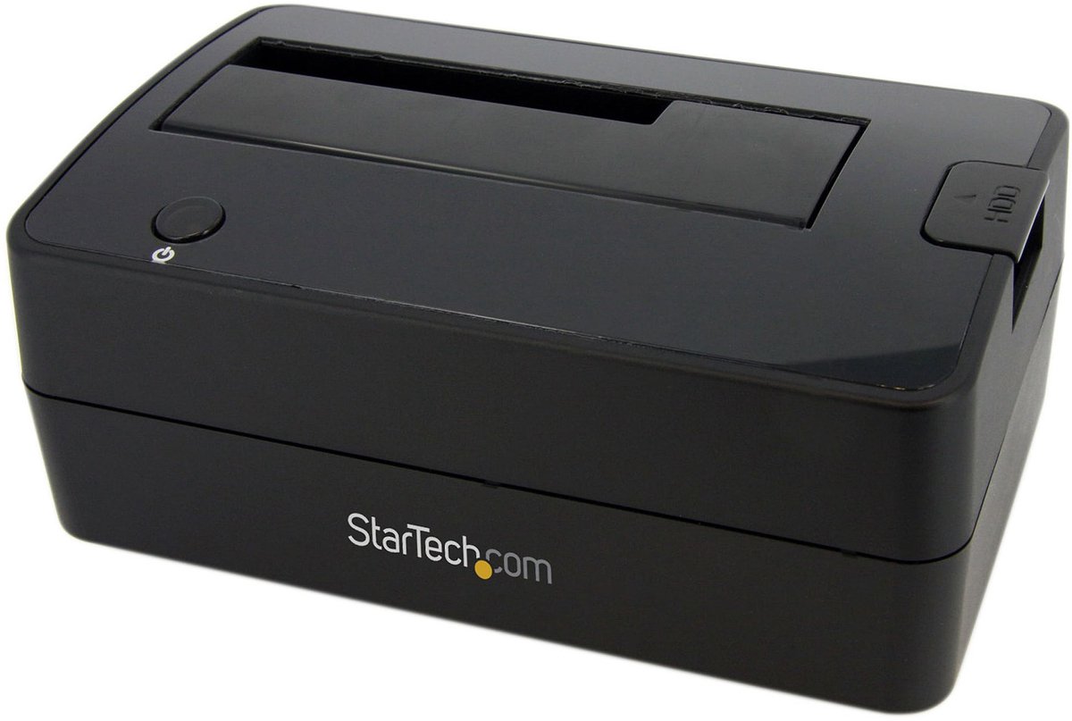 StarTech.com Docking Station USB 3.0 (5Gbps) a SATA de 1 Bahía para Disco Duro - Base USB 3.0 (5Gbps) para Discos Duros SSD de 2,5/3,5 SATA I/II/III - de Carga Superior