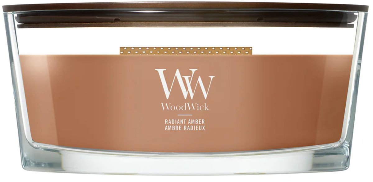 WoodWick Radiant Amber vela Elipse Ámbar Marrón 1 pieza(s)
