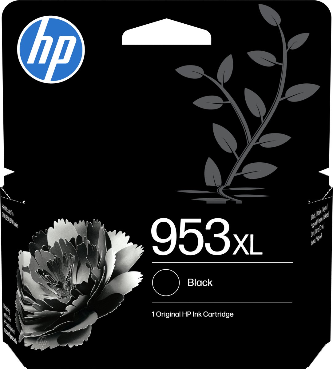 HP Cartucho de tinta Original 953XL de alto rendimiento negro