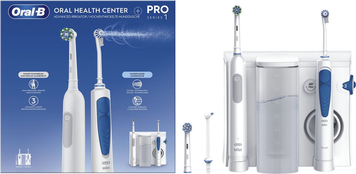 Centro dental cepillo + irrigador Oral-B PRO1 blanco + Oxyjet Irrigador