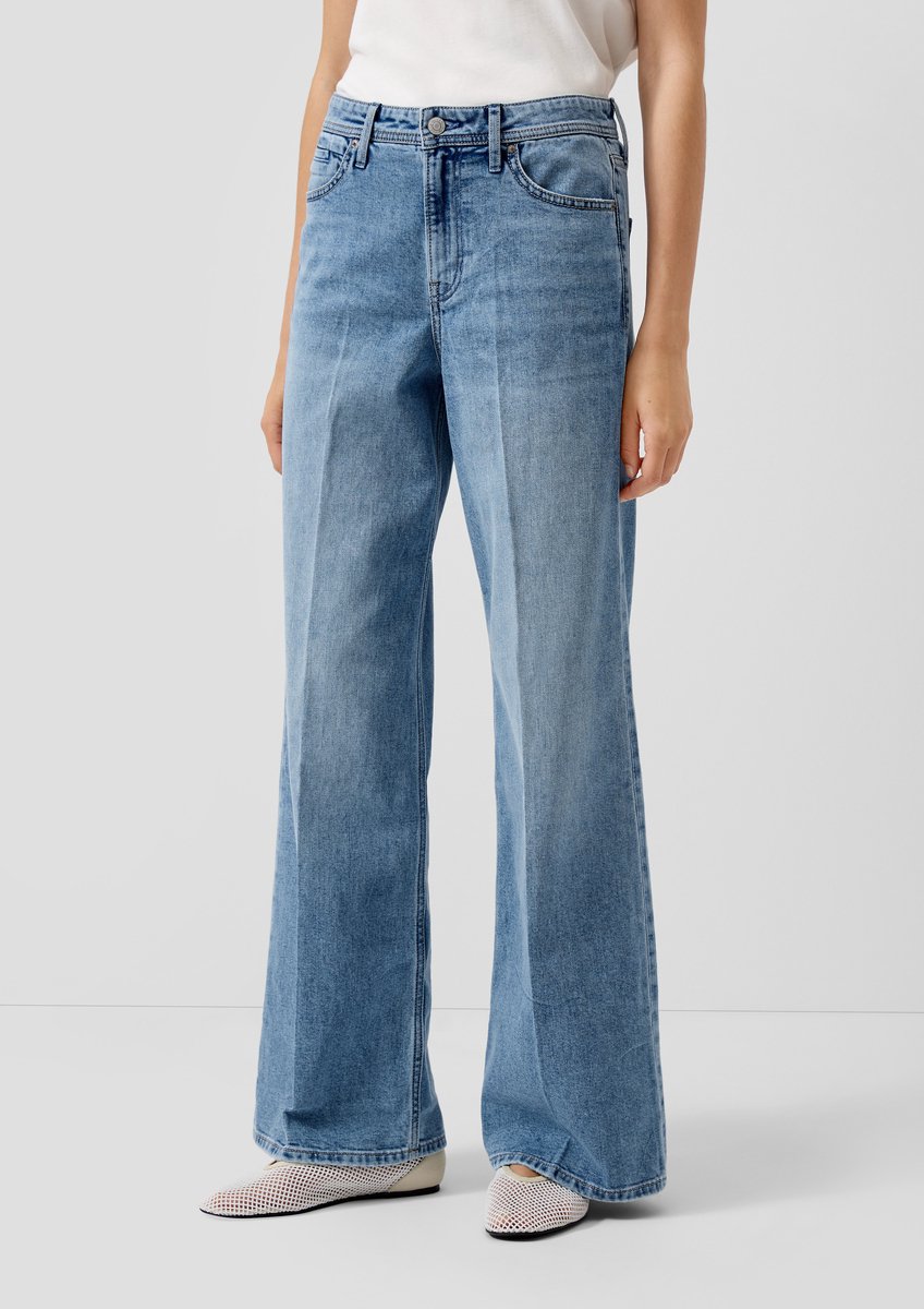 Jeans Weite Beinform hohe Taille weit Frauen s.Oliver Suri