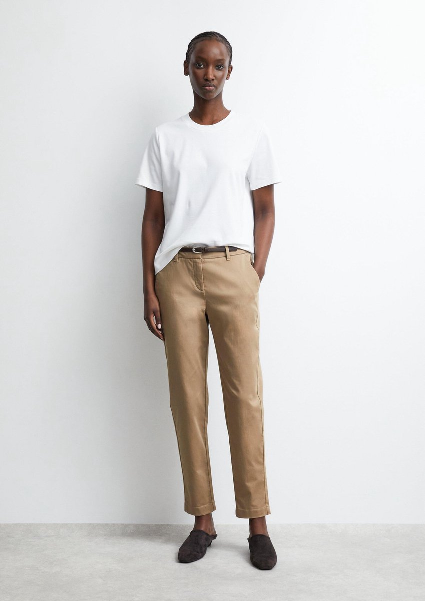 Hose im Chino-Stil Slim Fit für Damen mit cropped Länge COMMA
