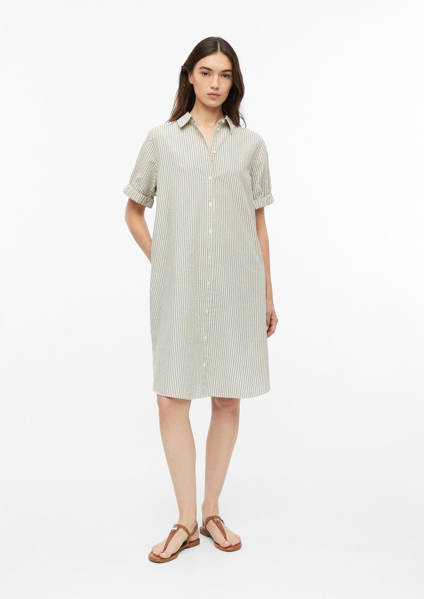Robe mit gerafftem Detail und Knopfleiste Damen s.Oliver