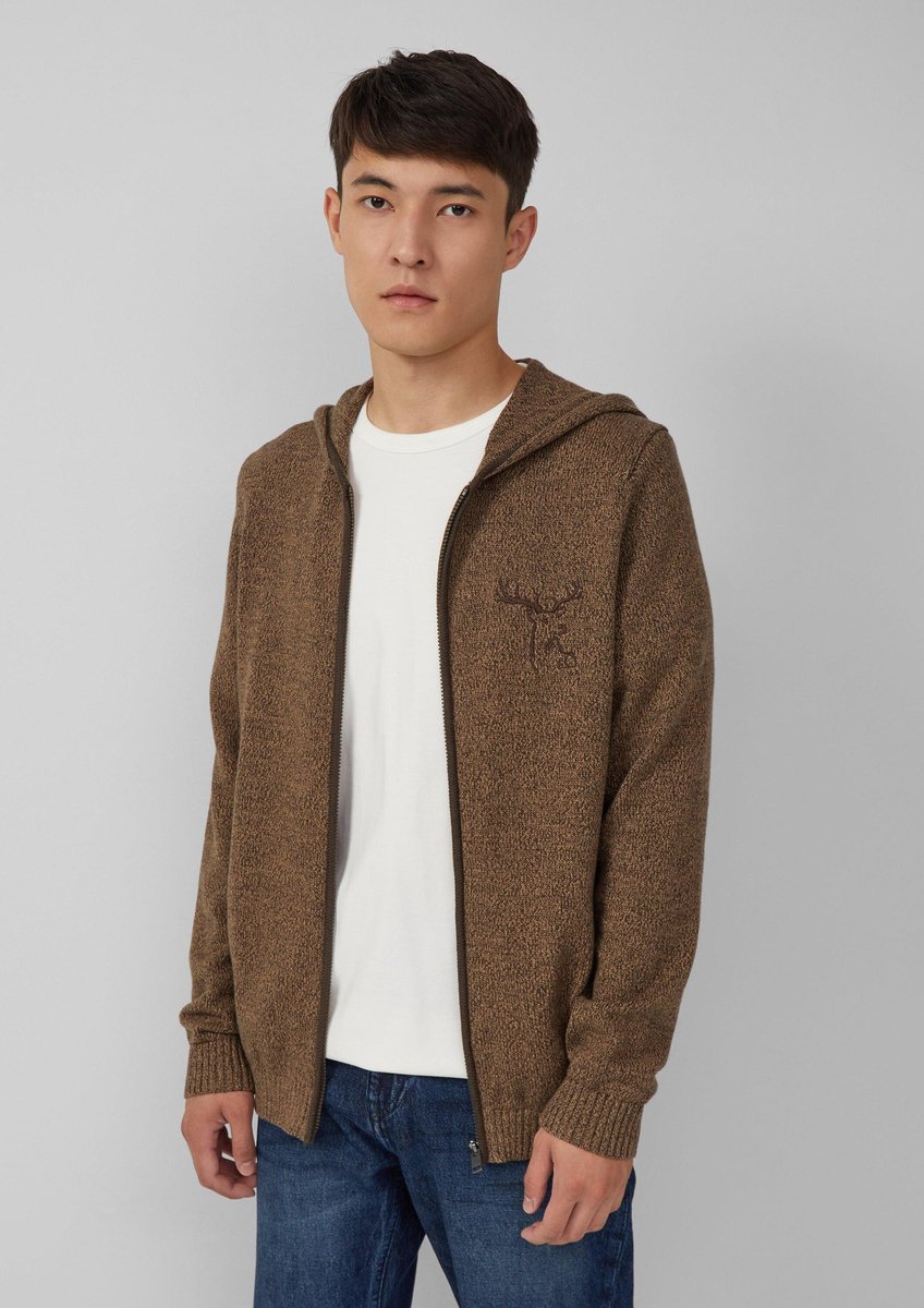 Traditionelle Baumwollkapuzenjacke mit Stickerei s.Oliver