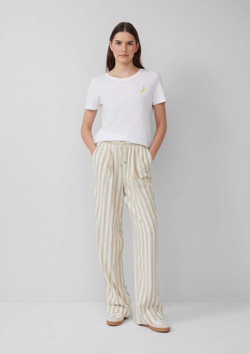 Leichte Hose aus Mischleinen mit elastischem Bund für Damen s.Oliver