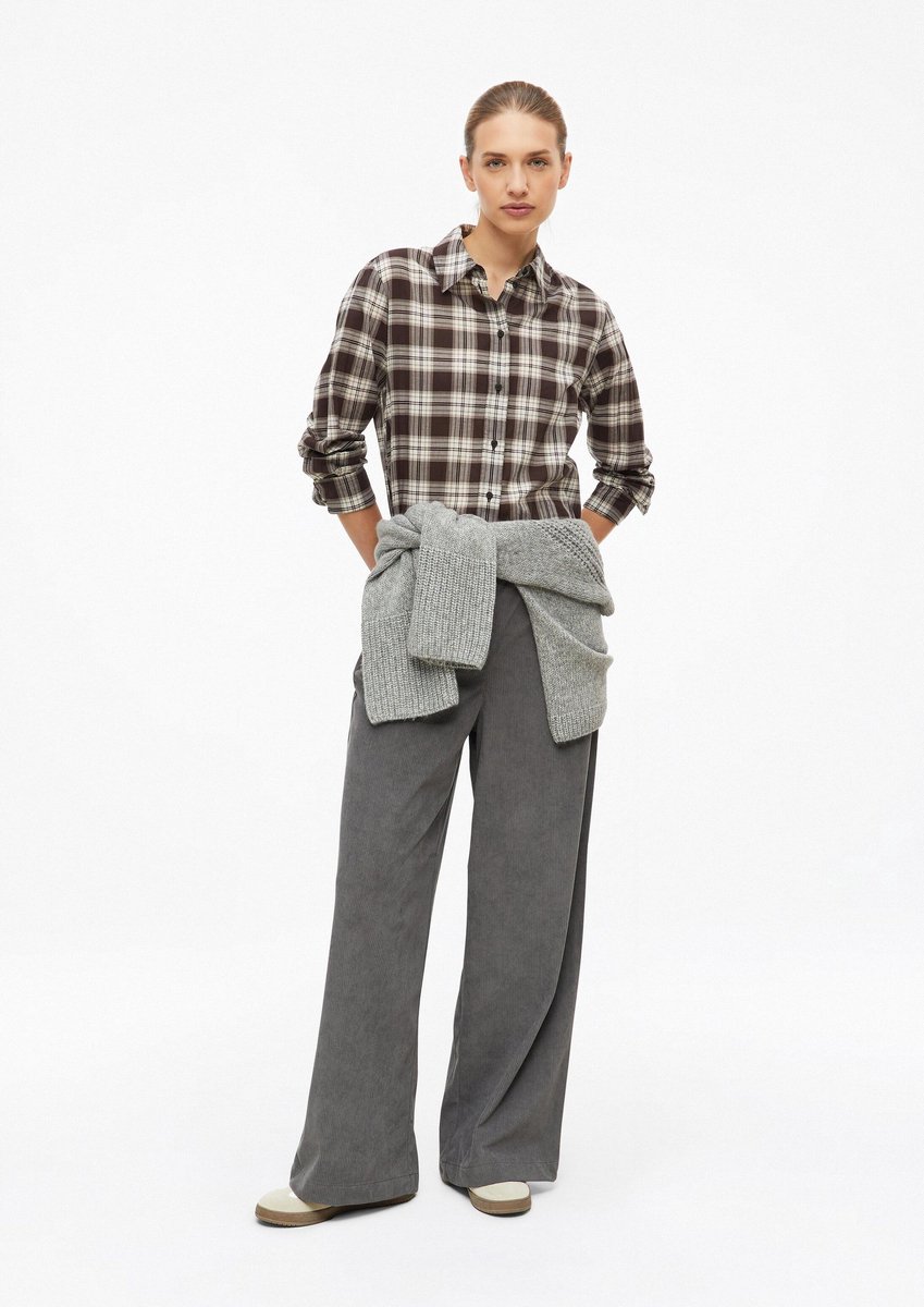 Hochtaillen Elastischer Weitbein Cordhose Damen s.Oliver